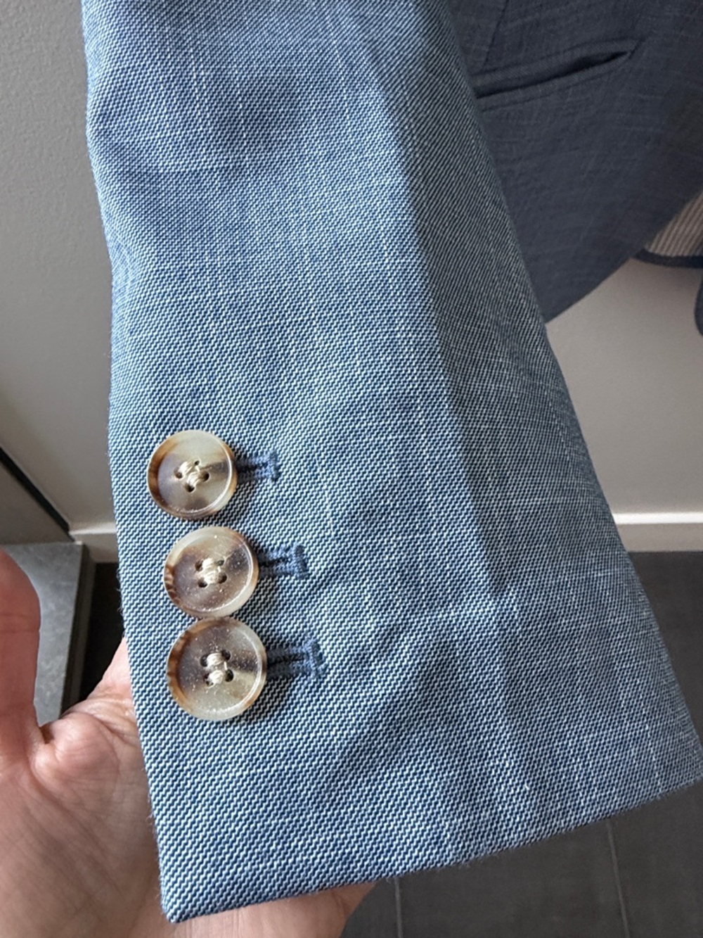 Talbots Blue Single-Button Notch Lapel Blazer - Picture 5 of 8